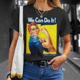 「We Can Do It」ポスター ロージー The Riveter Girl Power」 Tシャツ 彼女への贈り物