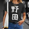 【野田】名字 家族お揃い ギャグ ネタ ウケ狙い 贈り物 ギフト 面白い おもしろ Tシャツ 彼女への贈り物
