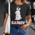 うさぎ Rabbit『ハロー』兎【どうぶつフレンズ】グッズ ゆるくて かわいい イラスト Tシャツ 彼女への贈り物