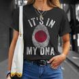 おかしな It's In My Dna 日本国旗 指紋 Tシャツ 彼女への贈り物