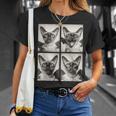 おもしろい 吸血鬼 シャム猫 コウモリのコスチューム 猫 ハロウィン Tシャツ 彼女への贈り物