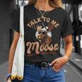 おもしろいムース・アニマルトーク・トゥ・ミー・ムース Tシャツ 彼女への贈り物