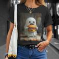 かわいい ハンバーガー おばけ 食べる ハンバーガー ハロウィン 食べ物 恋人 Tシャツ 彼女への贈り物