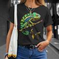 かわいいカラフルなカメレオントカゲ動物愛好家のアート Tシャツ 彼女への贈り物