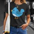 かわいい青い鳥 Tシャツ 彼女への贈り物