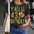 みんな私の43歳の誕生日面白いハッピー43歳の誕生日 Tシャツ 彼女への贈り物