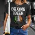 アイルランドのボクシングとビール 面白いアイルランド国旗tシャツ Tシャツ 彼女への贈り物