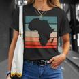 アフリカ地図 大陸 アフリカの誇りに ブラック 歴史月 Tシャツ 彼女への贈り物