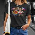 アメリカ・フィリピン国旗 誇り高いフィリピン系アメリカ人のルーツ フィリピン系アメリカ人の遺産 長袖tシャツ Tシャツ 彼女への贈り物