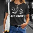 アームパワー アームレスリング ファニー アームレスリング アームレスラー Tシャツ 彼女への贈り物