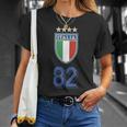 イタリア 1982 ワールドカップ サッカー ヴィンテージ クレスト グラフィック Tシャツ 彼女への贈り物