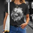 オオカミの絵 プリント 神秘的なオオカミの森 月 遠吠え Tシャツ 彼女への贈り物