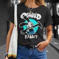 オズワルドラビット ヴィンテージ 漫画 バニー ハッピー ティール Tシャツ 彼女への贈り物
