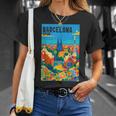 カラフル バルセロナ スペイン ガウディ公園 & サグラダファミリア 旅行 Tシャツ 彼女への贈り物