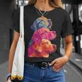 カラフルなラブラドールレトリバー犬夏の美的ペットアート 長袖tシャツ Tシャツ 彼女への贈り物