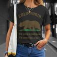 カリフォルニアのクマの旗、グリズリーベア、カリフォルニア共和国、グリズリーベアカリフォルニア共和国州の旗 Tシャツ 彼女への贈り物