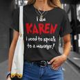 カレンハロウィンコスチューム-面白いと言ってマネージャーに話しかける Tシャツ 彼女への贈り物