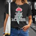 カーネーション The Best Mother 最高の母親【母の日】ピンク《ポップ フォント》メッセージ Tシャツ 彼女への贈り物