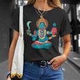 カーリー-ヒンドゥー教の神神のグラフィックバックプリント Tシャツ 彼女への贈り物