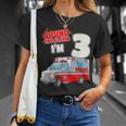 キッズ Ems 車 3歳の誕生日シャツ 3歳 救急車 Tシャツ 彼女への贈り物