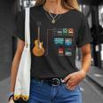 ギターペダルとストンプボックスジャム Tシャツ 彼女への贈り物