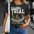 クラシック トライアル 0 マーク セクション オートバイ 歴史的 モータースポーツ Tシャツ 彼女への贈り物