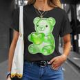 グミベア キャンディ ハート グリーン Tシャツ 彼女への贈り物