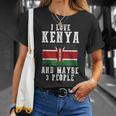 ケニアアフリカ国旗 I Love Kenya Tシャツ 彼女への贈り物