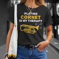 コルネットを演奏することが私のセラピーです Tシャツ 彼女への贈り物