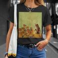ゴッホ ひまわり おもしろい 猫 アート 絵画 Tシャツ 彼女への贈り物
