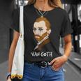 ゴッホ ゴス ポートレート ダーク 美術史 駄洒落ゴシック ユーモア 長袖tシャツ Tシャツ 彼女への贈り物
