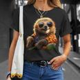 サングラスをかけたナマケモノかわいいナマケモノ Tシャツ 彼女への贈り物