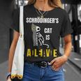 シュレーディンガーの猫は生きている シュレーディンガーの猫の科学者たち Tシャツ 彼女への贈り物