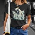 シロクマ 海洋哺乳類 アートワーク 海洋 シロクマモチーフ Tシャツ 彼女への贈り物