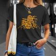 ジャズジャンル付きジャズドラマーtシャツ Tシャツ 彼女への贈り物