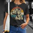 ジャーマンワイヤーヘアードハンター 犬の頭 あごひげ レトロ Tシャツ 彼女への贈り物