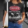 スキューバダイビング ダイバー Danger Don't Follow Me You Won't Make It Tシャツ 彼女への贈り物