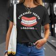 ストレート歯ローディング入れ歯フィニッシャー入れ歯 Tシャツ 彼女への贈り物