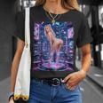 セクシーガールグラフィックtシャツ サイバーパンク ピンナップガールダンサー Tシャツ 彼女への贈り物