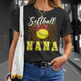 ソフトボール 野球 ナナ ヒョウ柄 おもしろい 母の日 2023 Tシャツ 彼女への贈り物