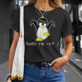 タックスlinuxペンギン須藤rm Rfコンピュータフリークハッカー Tシャツ 彼女への贈り物