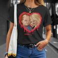 チャッキー＆ティファニーブリーディングハート Tシャツ 彼女への贈り物