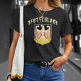 ドイツ ビンテージ フラッグ バナー 紋章 イーグル Tシャツ 彼女への贈り物