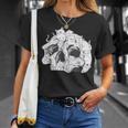 ドクロ 猫 面白い ハロウィン 漫画 子猫 Tシャツ 彼女への贈り物