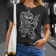 ハロウィン 面白い ミイラ恐竜 Tシャツ 彼女への贈り物