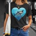 バラクーダ レトロ ハート バラクーダ 釣り 海水魚好き Tシャツ 彼女への贈り物