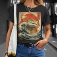 ヒョウ ヤモリ トカゲ 怪獣 怪獣 日本のビンテージポスター Tシャツ 彼女への贈り物