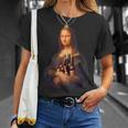 ビール 酒 面白いtシャツ モナリザ 飲み おもしろ 飲み会 のんべえ メンズ ネタ 服 美術 パーティー Tシャツ 彼女への贈り物
