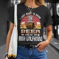 ビールを飲みたいだけです ペット アイリッシュ・ウルフハウンドの愛犬家 Tシャツ 彼女への贈り物