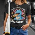 ピザロットルを愛する少年 Axolotl ファーストフード愛好家 Tシャツ 彼女への贈り物